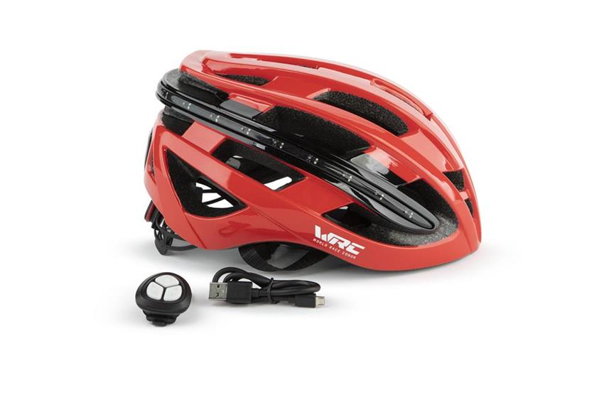 CASCO CON LUZ MTB MOD.R6 ROJO S/M