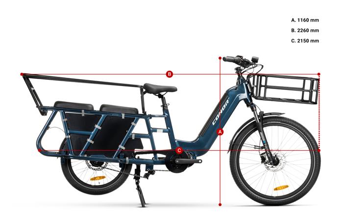 CONOR BERNA 20" E-CARGO LONGTAIL  BLUE MD-460